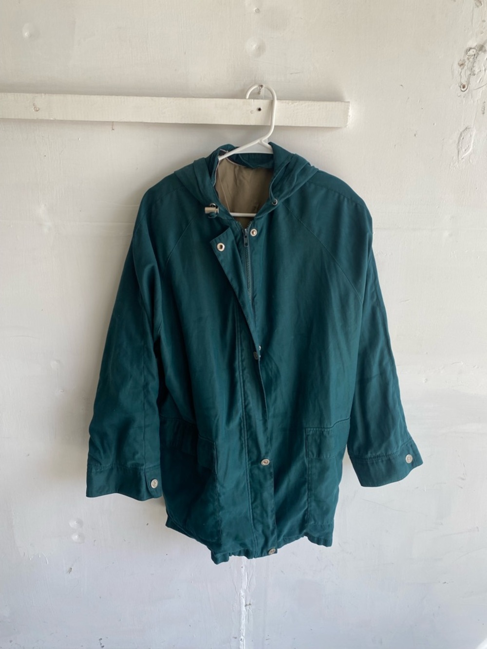 Teal Hooded Anorak Jacket